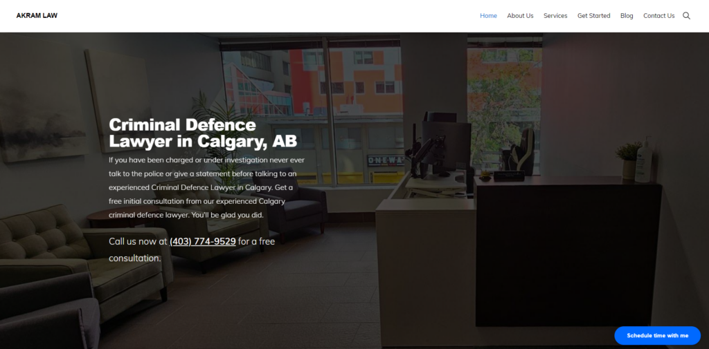 Akram Law homepage
