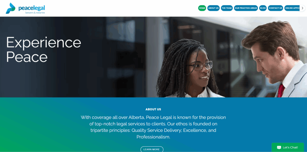 peace legal homepage